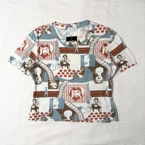 Gipsy Blue abstract graphic baby tee